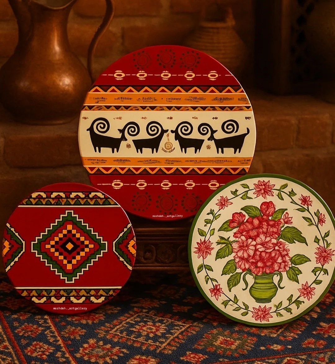 ست ۳ تیکه دیوارکوب سنتی ضد آب دارای گیره آویز